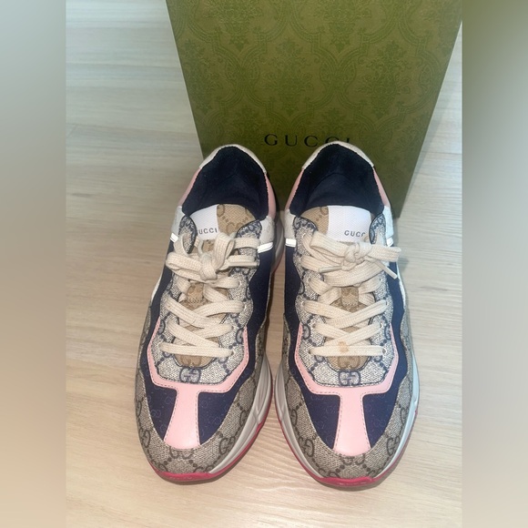 Gucci Wmns GG Rhyton 'Beige White Pink' - Picture 14 of 15